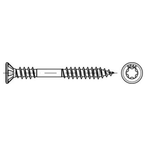 Spax Fassade 4,5 x 60 mm LinsenSenkkopf T-STAR plus Fixiergewinde 4CUT Edelstahl rostfreiei A2 100 Stk