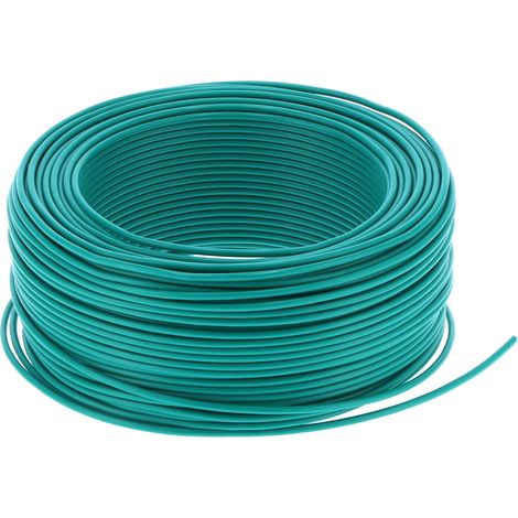 Fil électrique BVV‑1x1 7 conducteurs gainé PVC, isolé 100m/328.1ft, AC300V, vert