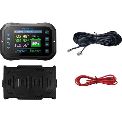 Compteur de Coulombs Wi-FI Volt-Ammètre de Puissance pour Batteries au Lithium et au Plomb Indicateur de Capacité de Batterie RV et Moniteur KM160F (1/5)