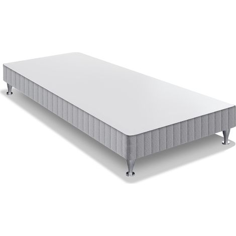 Simmons AIRSOM Sommier tapissier + Pieds, Autres, Gris, 90x200 (1/4)