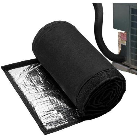 Enveloppe de tuyau pour climatiseur – 3 couches pour tuyau d'échappement – Accessoire de climatiseur pour pompe à chaleur, piscine, camping-car, sous le sol, l'hiver, la maison, le soleil et (1/5)