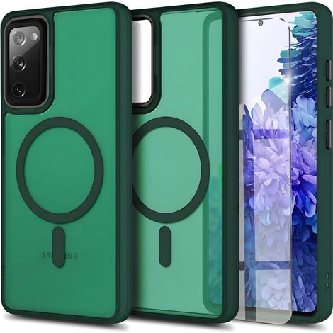 Funda para Samsung Galaxy S20 FE, compatible con MagSafe, funda mate Erbord, color verde + protector de pantalla (1/5)
