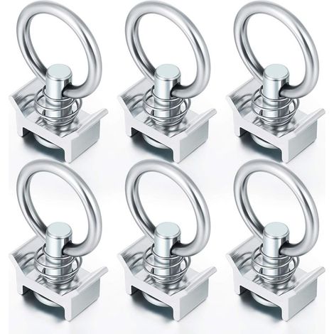 Lot of 6 Pions simples avec anneau pions d'arrimage aéro pour rail d'arrimage aéronautique pion d'ancrage anneau (1/5)