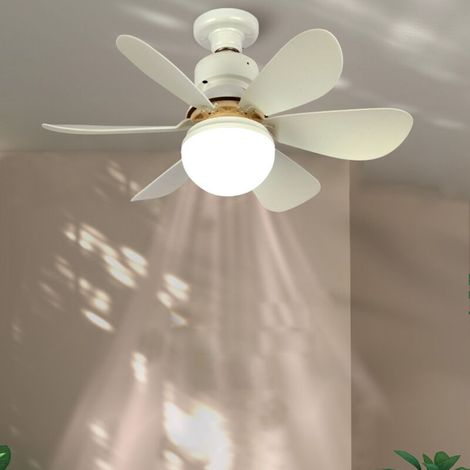 Ventilador de techo con mando a distancia: 3 velocidades, luz LED con temperatura de color ajustable y temporizador de 1/2/4 horas.
