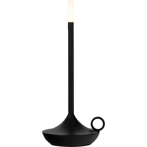 Schwarze LED-Touch-Tischleuchte, Nachtlicht, wiederaufladbare Innenleuchte, 26 cm, Tischleuchte mit 3 Modi