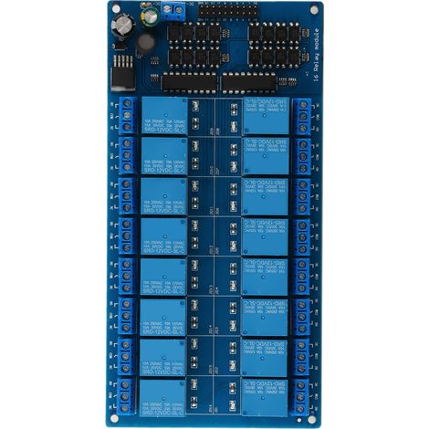 FILFEEL 16-Kanal-Relaismodul für ARM/AVR/PIC/SPS - Elektromagnetische Steuerplatine mit Niederspannung für die Automatisierung (12V)