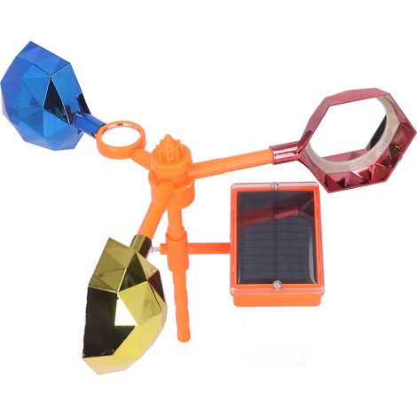 Épouvantail solaire oiseaux 360° réflecteur lumineux + alarme sonore puissante, dissuasion volaille jardin, grand volume, dispositif anti-oiseaux extérieur (1/5)