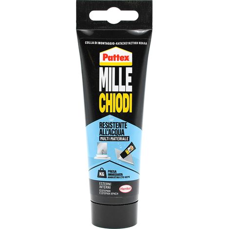 Pattex Colla Millechiodi Resistente all'Acqua 142g per Interni ed Esterni