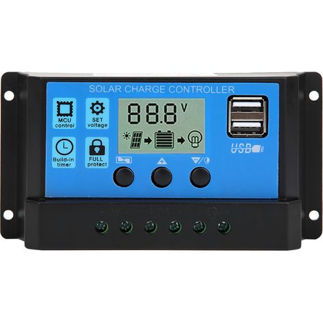 Automatischer 40-A-PWM-Laderegler mit LCD-Bildschirm und zwei USB-Ausgängen für PV-Systeme (1/5)