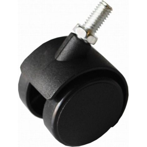 FPLUS rueda oficina 40 mm. tornillo m-8 sin freno 79206 , Rueda tipo oficina SIN freno                                                                  Diametro rueda 40 mm.
Peso m