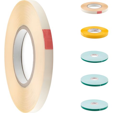 HEXIM 50m Klebeband doppelseitig transparent & weiß Schaumklebeband extra stark Klebebänder Montageband: Filmklebeband, 12 mm Breite (1/2)