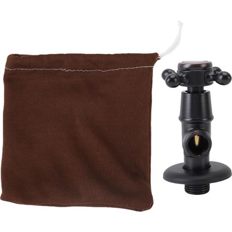 Valvola d'arresto angolare antideflagrante G1/2 per acqua calda e fredda, realizzata in rame nero rinforzato. (1/5)