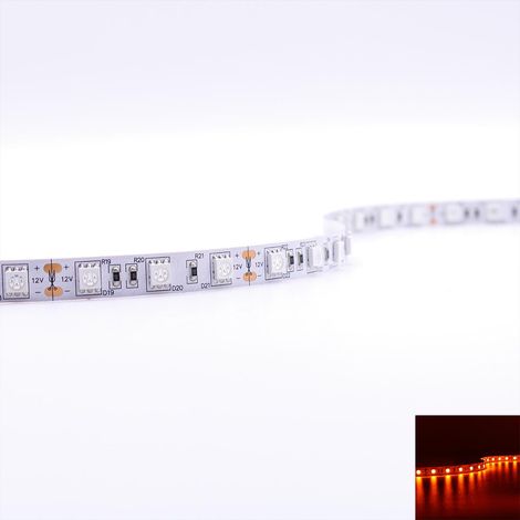 Strip 12V 5M 14,4W/m 60LED/m 10mm - Lichtfarbe: Amber 2200K - Schutzart: IP20 (1/5)