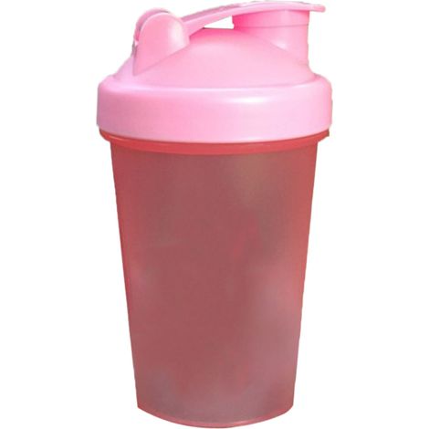 Secoueur de protéines 500ml rose, bouteille mélangeur PP avec boule en acier inoxydable (1/5)