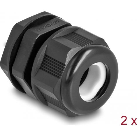 Delock EX Prensaestopas M20 negro 2 piezas