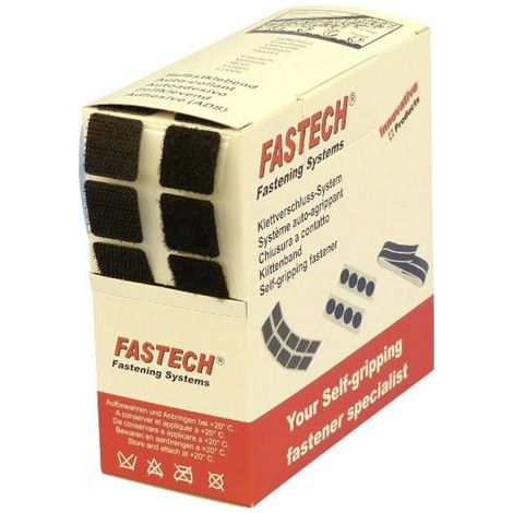 FASTECH® B20-SQ999905 Klettquadrate zum Aufkleben Hotmelt Haft- und Flauschteil (L x B) 20 mm x 20 m (1/3)