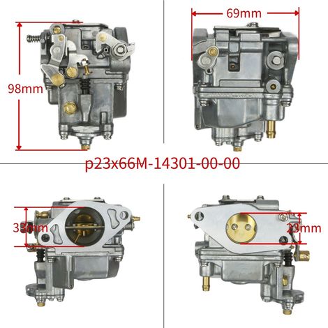Vergaser kompatibel mit Außenbordmotor 66M-14301-00-00 F15, 15 PS, 4-Takt, 66M-14301-11 (1/4)