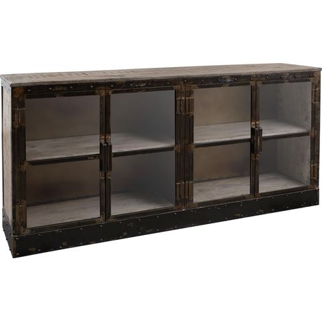 Sideboard Mango 180x40x90 braun lackiert HEAVY INDUSTRY 252