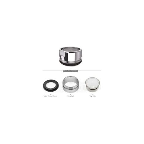 3-teiliges Wasserhahn-Luftsprudler-Set, Wasserhahnfilter mit Dichtungsring für Küche und Bad – Silber (24 mm Außendurchmesser) – Crezuo
