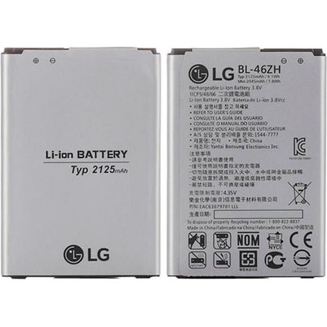 LG - Batterie téléphone, smartphone, GSM LG 3.8V 2125mAh - BL-46ZHEAC63079701
