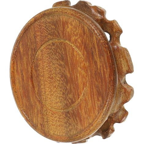 Piédestal Bois Sculpté Présentoir Pour Vase Base De Présentation Artisanale Pour Plante (1/5)