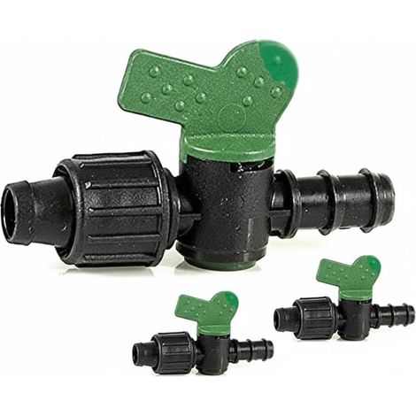 Valvula Cinta Riego Goteo 16mm a Tubo Goteo 16mm Pack 50 Llave de Paso Riego por Goteo