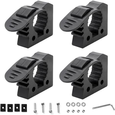 4 Pcs Support de pelle, support de fixation à serrage rapide en caoutchouc, compatible avec les poignées d'outils de 3 à 4 cm de diamètre pour camions, UTV, VTT, tout terrain (1/4)