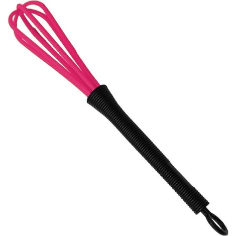 Fouet de cuisine batteur à pâtisserie, fils épais, poignée ergonomique, mousseur à œufs pour mélanger sauces pâtes à frire, rose (1/5)