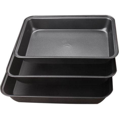 Moule Rectangulaire en Acier Carbone Antiadhésif 34 x 24 cm pour Gâteau, Pain et Rôti (1/5)