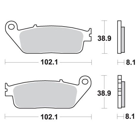 Plaquettes de frein SBS KH142 / KH226 MAXI frittées couleur or
