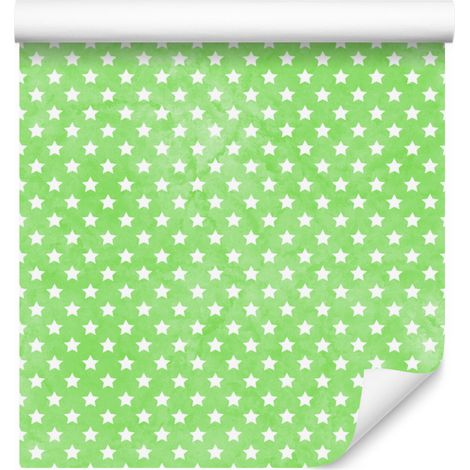 Carta da parati con stelle color menta per soggiorno e camera da letto, 50x1000 cm (1/5)