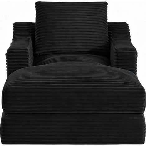Divano, confortevole, 100 x 162 x 68 cm, nero antico (1/5)