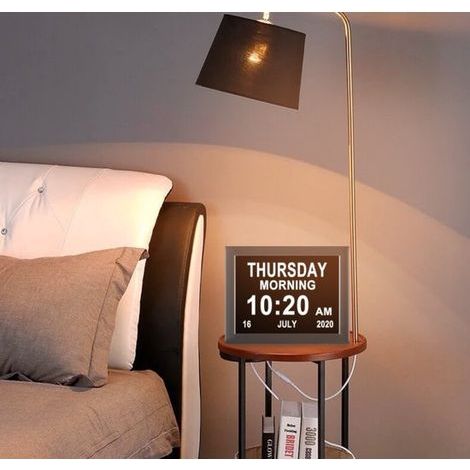 Uhr für Menschen mit Demenz – Speicheruhr – Digitaluhr für Senioren – 18 cm