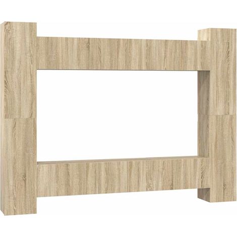 Maison Exclusive - 10-tlg. TV-Schrank-Set Sonoma-Eiche Holzwerkst (1/5)
