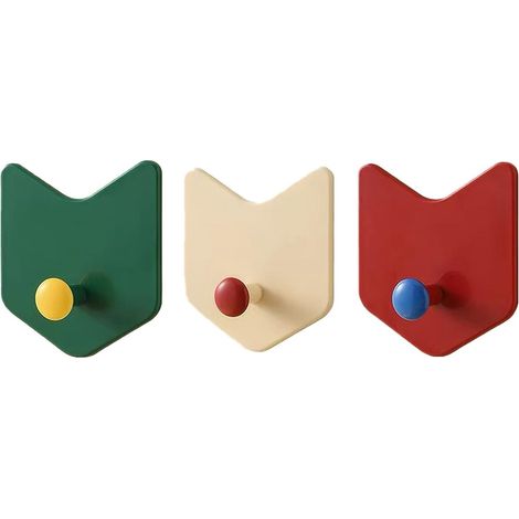 Ensemble de 3 crochets muraux aux couleurs de la dopamine - motif flèche - sans perçage - pour la cuisine et la salle de bain - charge maximale de 5 kg (1/4)