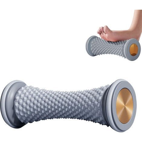 Rouleau Massage Pied pour la Voûte Plantaire du Fascia Relaxer Masseurs Les Pieds Silicone, Rouleaux de Musculaire, Appareil des Réflexologie(Gris) (1/5)
