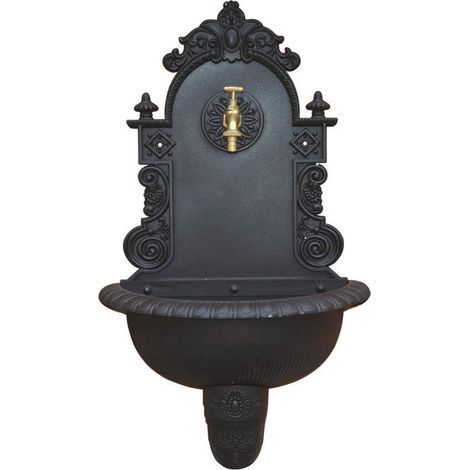 Fontana a parete in alluminio antracite cm 44x21x75 h (1/3)