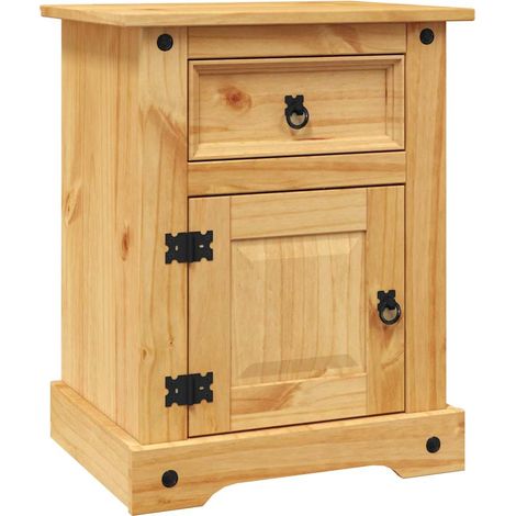 Maison Exclusive - Nachttisch im Mexiko-Stil Kiefer Massiv 53x39x