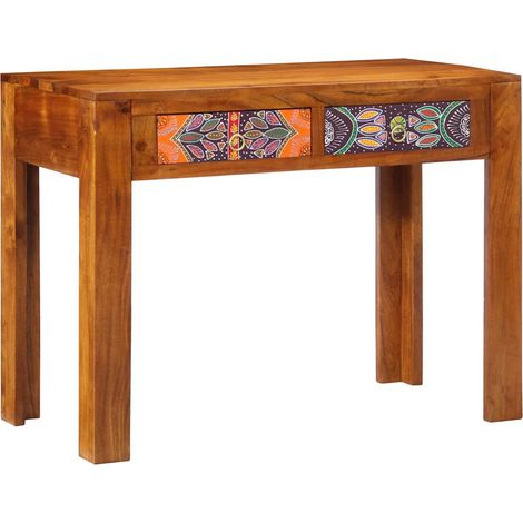 Desk with Drawer Brown 100 x 50 x 75 cm Solid Acacia wood vidaXL (1/5)
