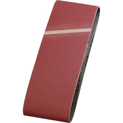 kwb Schleifbänder 105x620 mm aus Edelkorund mit den Körnungen 40, Spezialverleimung und flexibles Baumwollgewebe für den groben Schliff von Holz und Metall (1/3)