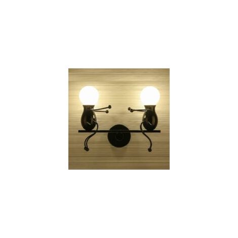 Applique murale enfant métal et fer – Douille E27 – Longueur 330 mm, Hauteur 260 mm, Profondeur 190 mm – Éclairage moderne décoratif (1/2)