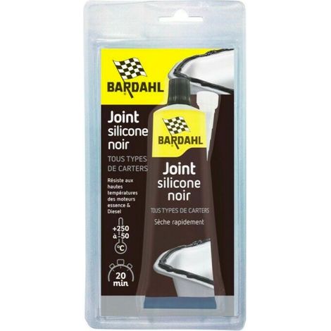 Bardahl – Joint silicone noir 100g – Résiste aux huiles et liquides – Pour moteurs essence et diesel – Égalise les surfaces et isole électriquement