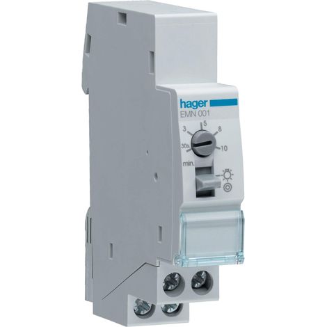 Hager EMN001 Relè temporizzatore luci scale Guida DIN 230 V (1/3)