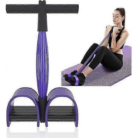 Appareil de musculation abdominale, extenseur corporel complet pour usage domestique, 6 tubes, corde de traction élastique (1/5)