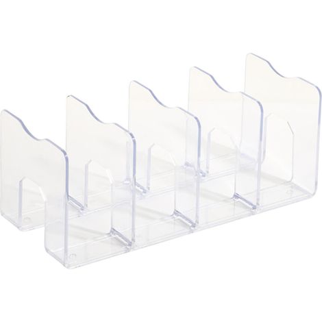 Dokumentenhalter aus verdicktem Acrylmaterial, robust und langlebig, Schreibtisch-Dokumentenorganizer, transparentes, mehrstufiges Schreibtisch-Displayregal, geeignet für Heimbüros.