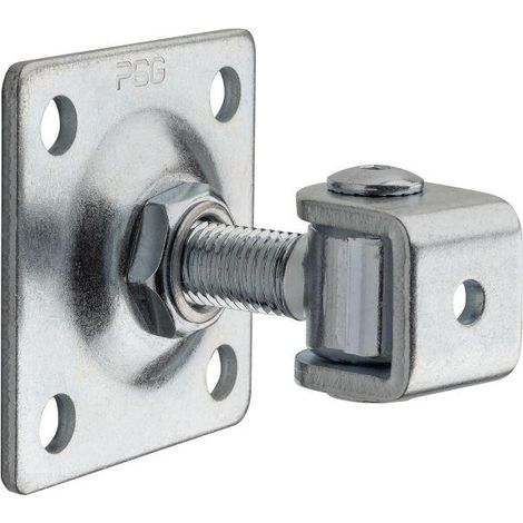 PSG 61.018.01 Scharnier mit Platte 80x80x3mm - M16 Gewinde (verstellbar, verzinktes Auge) (1/4)