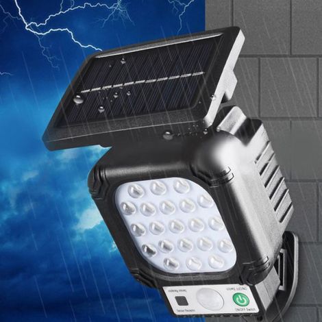 Applique Murale Solaire LED - 21 LED - Détection de Mouvement - Étanche IP65 APPLIQUE EXTERIEURE (1/5)