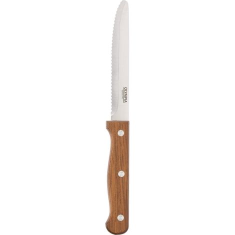 Couteaux à steak arrondis bois (x12) - Ref CS717 - Olympia (1/2)