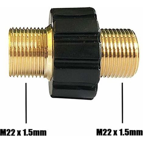 Connettore rapido per tubo flessibile – Adattatore M22 x 1,5 mm per idropulitrici – Compatibile con Karcher HD – Diametro 14 mm in rame (1/3)