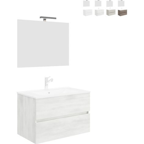 MOBILE BAGNO SOSPESO EASY80 ROVERE BIANCO (1/4)